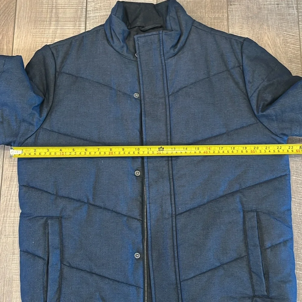 Banana Republic cotton denim-like puffer navy blue inside & outside pocket SZ M